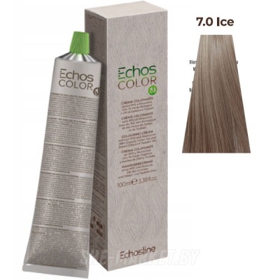 Крем краска Echos Color 7.0 Ice Средне-русый ледяной естественный, 100мл