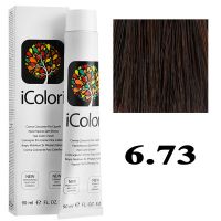 Крем-краска для волос iColori ТОН - 6.73 русый с оттенком лесного ореха, 90мл