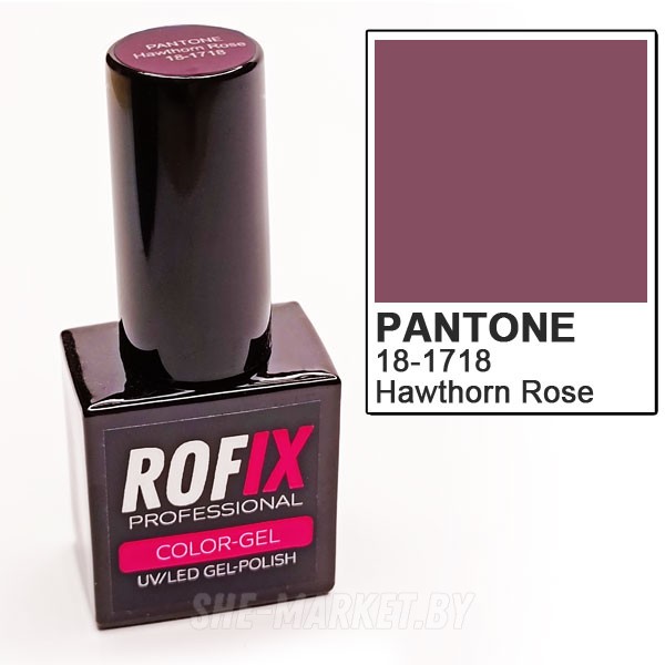 Гель-лак Rofix Color-Gel PANTONE 18-1718 Hawthorn Rose, 10гр