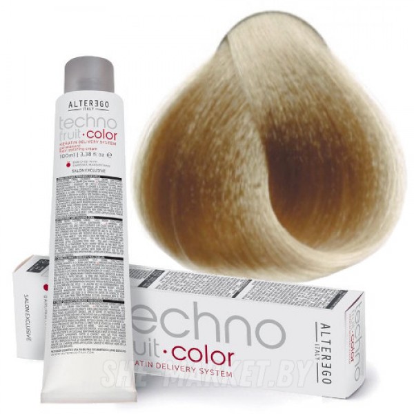 Краска для волос перманентная Techno Fruit Color 10/31 золотисто-пепельный платиновый блондин, 100мл