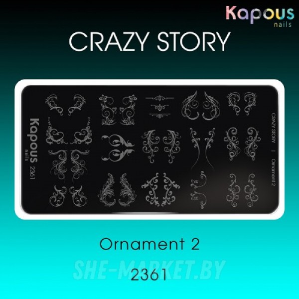 Пластина для стемпинга Crazy story, Ornament 2