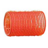 Бигуди-липучки, красные d 36мм., 12шт/упк