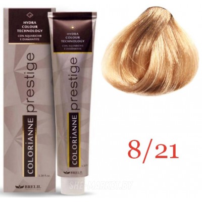 Крем краска для волос Colorianne Prestige ТОН - 8/21 Холодный светлый блондин, 100мл