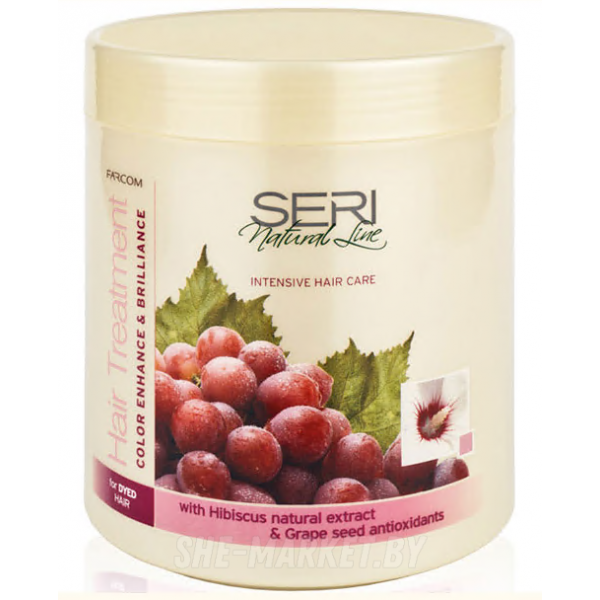 Маска для окрашенных волос Восстановление цвета и блеск Natural Line, 1 л