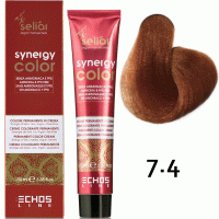 Безаммиачная краска для волос SELIAR SYNERGY COLOR 7.4 Blonde Copper Медный блондин