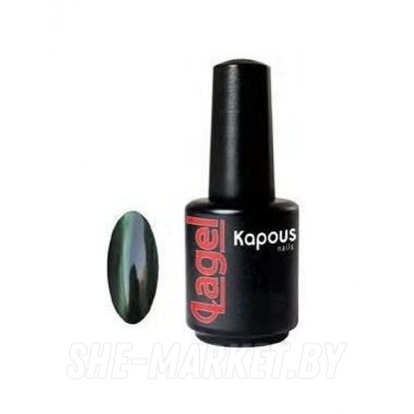 Гель-лак «LAGEL» 1000 «Cat eye» зеленый, 15 мл.