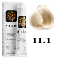 Крем-краска для волос iColori ТОН - 11.1 супер-платиновый пепельный блондин, 90мл
