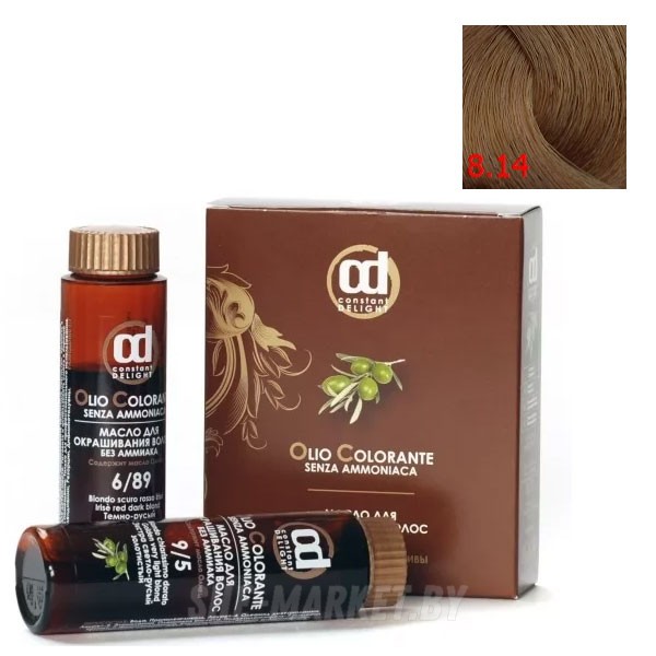 Масло для окрашивания волос Olio Colorante 8.14, 50мл