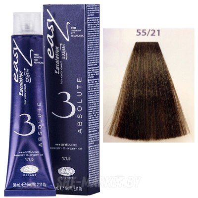 Крем-краска для волос Escalation Easy Absolute 3 ТОН 55/21 светлый шатен глубокий пепельный 60мл