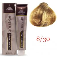 Крем краска для волос Colorianne Prestige ТОН - 8/30 Светлый золотистый блонд, 100мл Крем краска для волос Colorianne Prestige ТОН - 8/30 Светлый золотистый блонд, 100мл