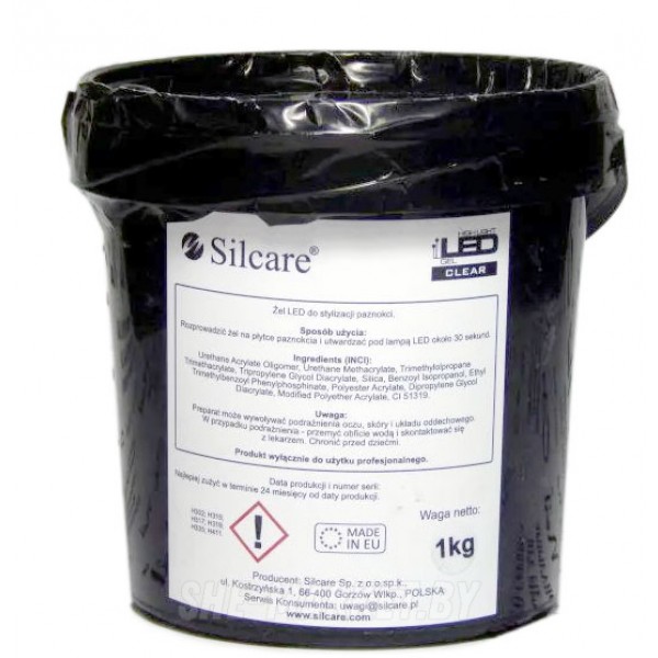 LED Clear - прозрачный гель для наращивания ногтей, 1кг