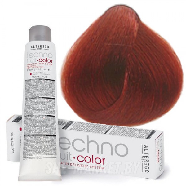 Краска для волос перманентная Techno Fruit Color 6/44 темно-русый насыщенный медный, 100мл