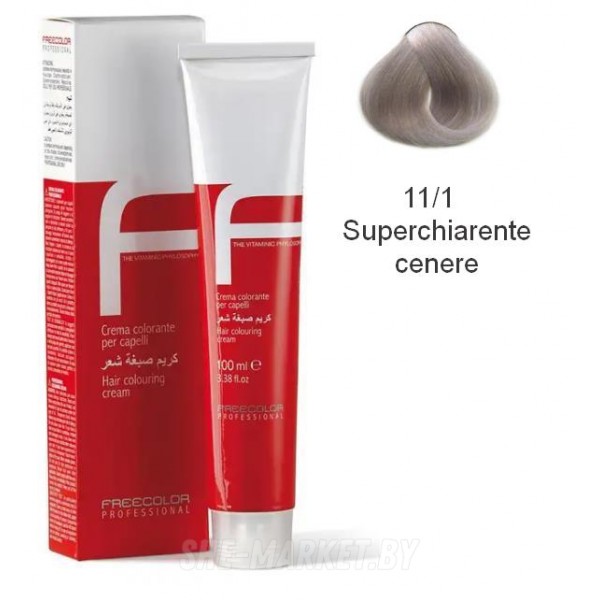 Крем-краска для волос FREECOLOR PROFESSIONAL, тон 11/1 Superchiarente cenere, 100 мл