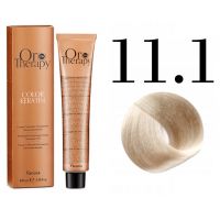 Безаммиачная крем-краска для волос ORO Therapy Color Keratin 11.1, очень светлый блондин пепельный 100мл