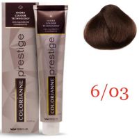 Крем краска для волос Colorianne Prestige ТОН - 6/03 Теплый натуральный темный блондин, 100мл