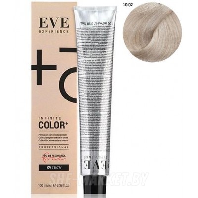 Стойкая крем-краска для волос EVE Experience 10.02 платиновый блондин жемчужный, 100 мл