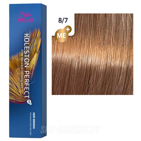 Стойкая крем-краска Koleston Perfect ME+ 8/7 Light blonde brown Глубокие коричневые 60мл