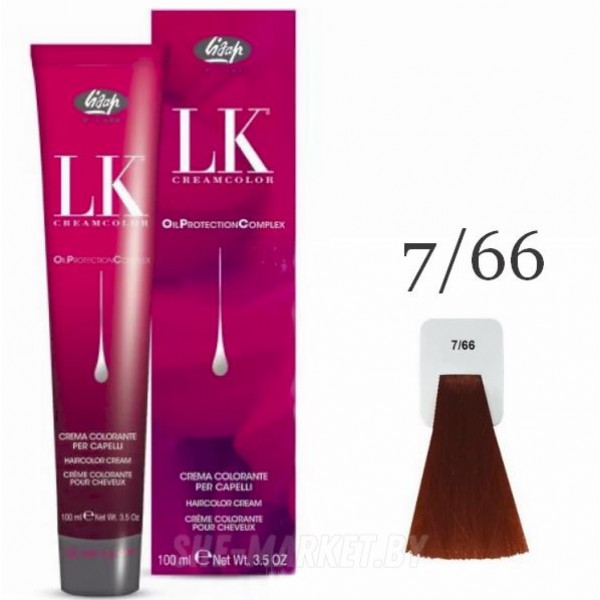 Краска для волос LK OPC Oil Protection Complex 7/66 блондин медный интенсивный, 100мл