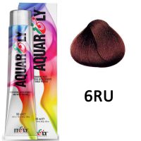 Кремообразный краситель для волос Aquar ly 6RU Рубиново-красный темно-русый, 100мл