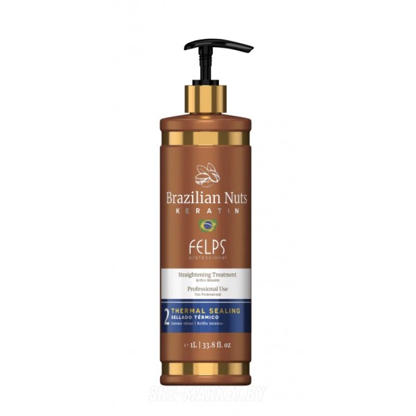 Лосьон-термозащита для волос BRAZILIAN NUTS KERATIN, 1л
