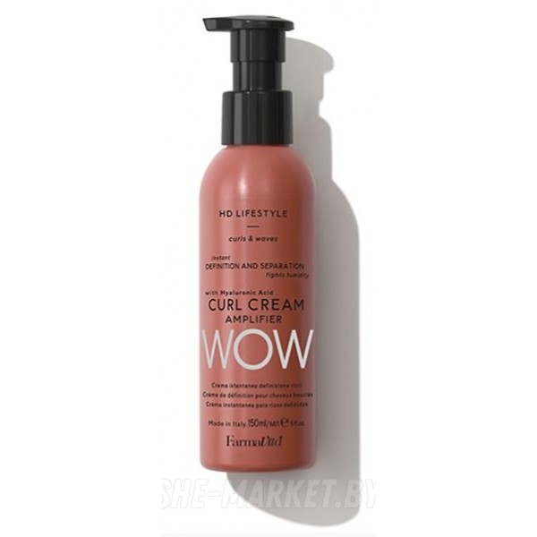 Крем-усилитель для формирования локонов с гиалуроновой кислотой WOW HD Life Style Curl Cream Amplifier, 150 мл