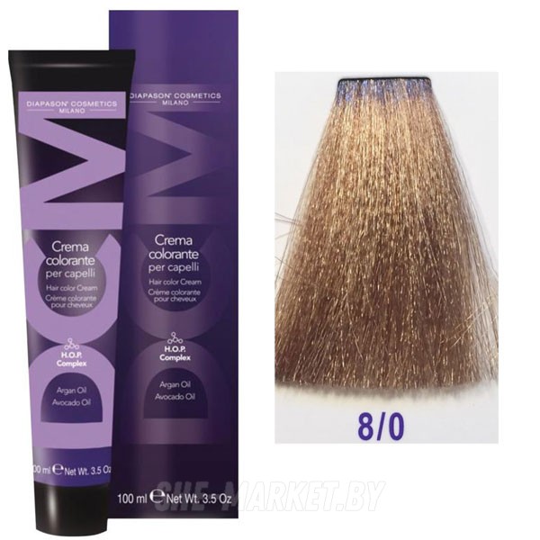 Крем-краска DCM Hair Color Cream HOP Complex 8/0 100мл
