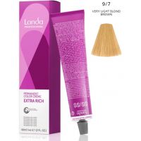 Стойкая крем-краска LondaColor 9/7 очень светлый блонд коричневый 60мл Стойкая крем-краска LondaColor 9/7 очень светлый блонд коричневый 60мл