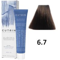 Безаммиачный краситель для волос AURORA 6.7 Demi Permanent Hair Color, 60мл