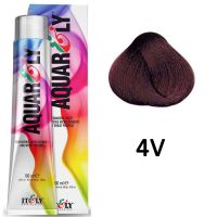 Кремообразный краситель для волос Aquar ly 4V Фиолетовый шатен, 100мл