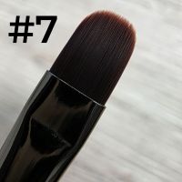 Кисть для геля №7 серая метал с колпачком (в тубе)