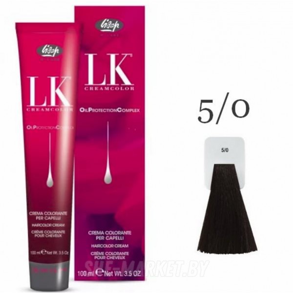 Краска для волос LK OPC Oil Protection Complex 5/0 светло-каштановый , 100мл