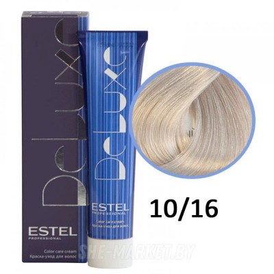 Краска-уход для волос Deluxe 10/16 светлый блондин пепельно-фиолетовый 60мл