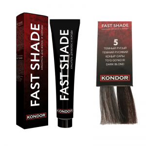 Краситель для волос и бороды Fast Shade Hair Color 5 - темный русый, 60мл Краситель для волос и бороды Fast Shade Hair Color 5 - темный русый, 60мл