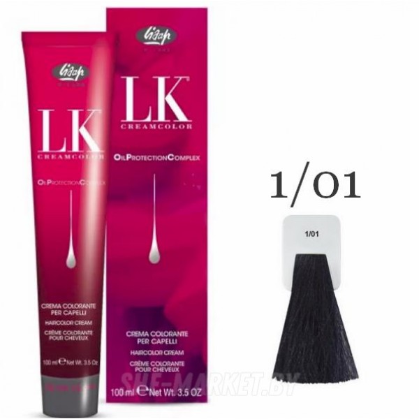 Краска для волос LK OPC Oil Protection Complex 1/01 иссиня черный, 100мл