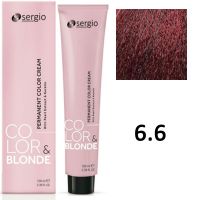 Крем-краска для волос Color Blonde ТОН - 6.6 темно-русый красный, 100мл