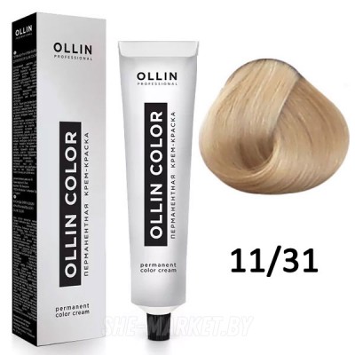 Крем-краска для волос Ollin Color 11/31 специальный блондин золотисто-пепельный, 60мл