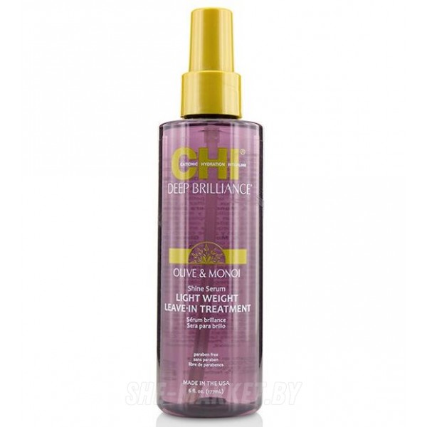 Несмываемая сыворотка для волос на основе шелка Deep Brilliance Olive Monoi Shine Serum,177 мл