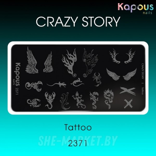 Пластина для стемпинга Crazy story, Tatoo