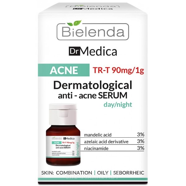 Дерматологический анти акне сыворотка дневная/ночная, DR MEDICA ACNE, 30мл