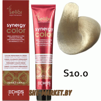 Безаммиачная краска для волос SELIAR SYNERGY COLOR S10.0 SUPER VERY LIGHT BLONDE EXTRA Платиновый блондин