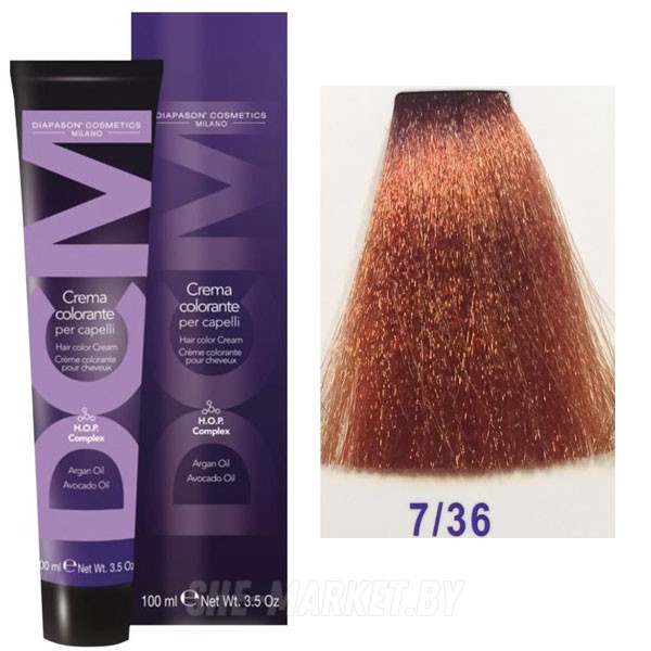 Крем-краска DCM Hair Color Cream HOP Complex 7/36 100мл