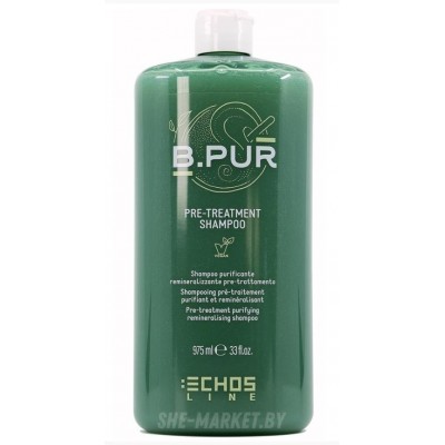 Очищающий реминерализующий шампунь для волос для предварительного ухода B.PUR, 975 мл