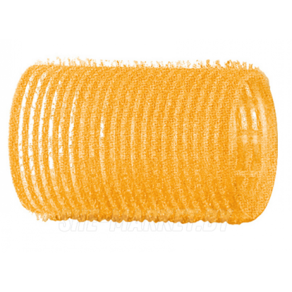 Бигуди-липучки, желтые d 32мм., 12шт/упк