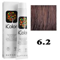 Крем-краска для волос iColori ТОН - 6.2 матовый темно-русый, 90мл