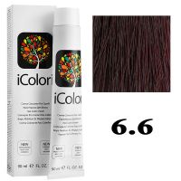 Крем-краска для волос iColori ТОН - 6.6 блондин с темным красным оттенком, 90мл