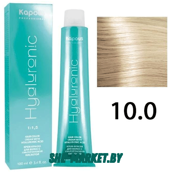 Крем-краска для волос Hyaluronic acid  10.0 Платиновый блондин, 100 мл