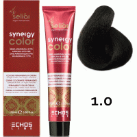 Безаммиачная краска для волос SELIAR SYNERGY COLOR 1.0 BLACK Интенсивный черный, 100мл