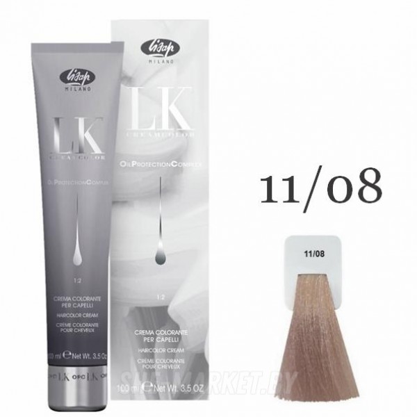 Краска для волос LK OPC Oil Protection Complex 11/08 очень светлый блондин натуральный жемчужный экстрасветлый, 100мл