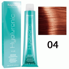 Крем-краска для волос Hyaluronic acid  04 Усилитель медный, 100 мл