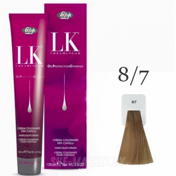 Краска для волос LK OPC Oil Protection Complex 8/7 светлый блондин бежевый, 100мл